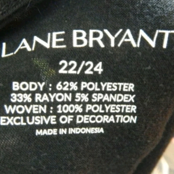 Lane Bryant Semi Sheer Checkered Front Top - Picture 3 of 4